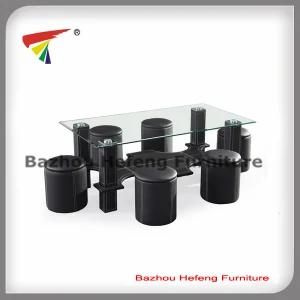 New Modern Cheap Leather&Glass Coffee Table (CT109)