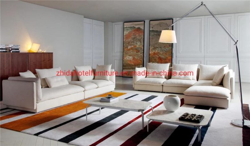 Foshan Modern Home Furniture 3 Seat Couch Living Room Fabric Sofa