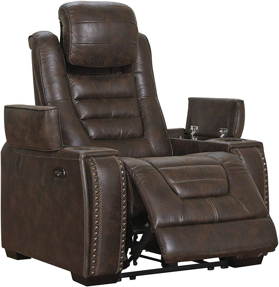 Jky Furniture Luxury Leather Home Cinema Power Recliner Sofa Set with Customerization Functions