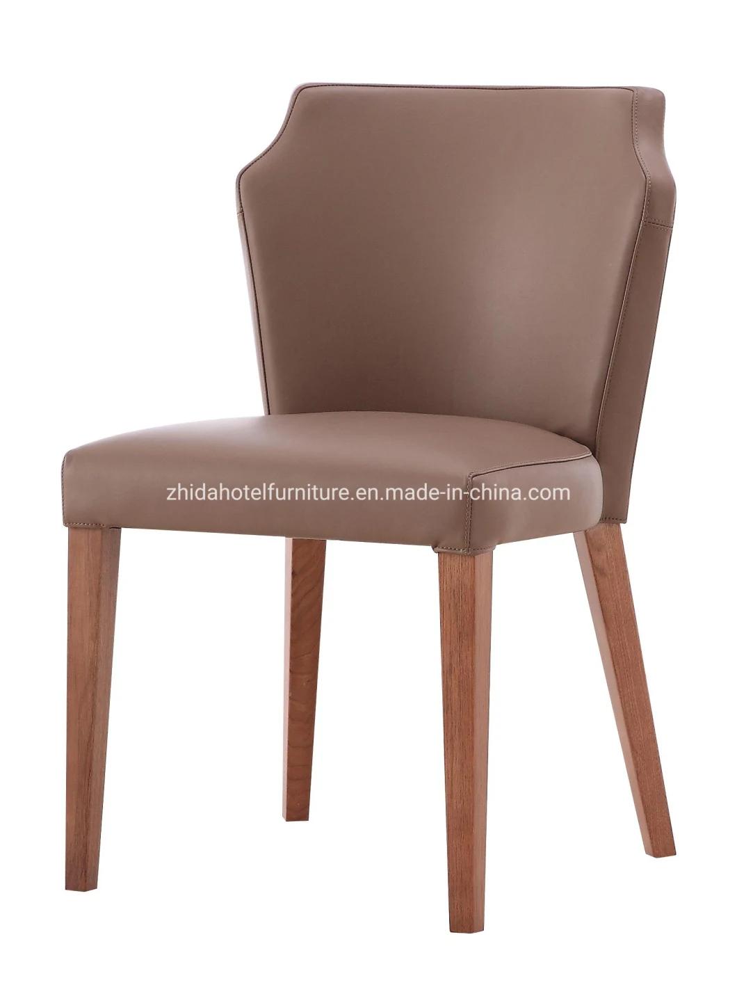 Modern Wooden Living Room Dining Room Fabric Leather Restaurant Chair