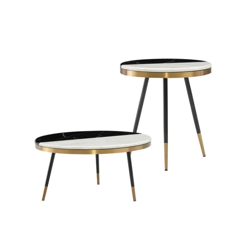 Hotel Furniture Modern Design Marble Top Round Corner Table