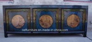 Blue Home Furniture Solid Wood Chinese TV Stand