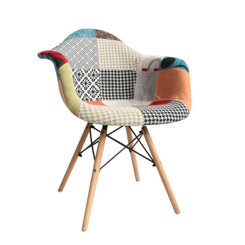 Modern Designer Fabric Chair Living Room Furniture Armchair Patchwork Leisure Chair for Sale