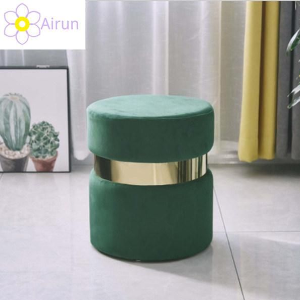 Modern Luxury Round Cube Ottoman Pouf Stool Ottoman Storage Bench
