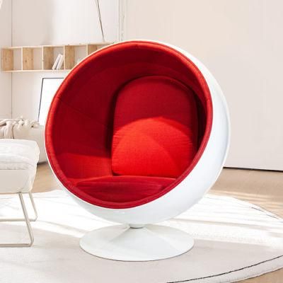 Best Quality Modern Design Fiberglass Soft Leather Cushion Rocking Aviator Dental Game Garden Round Ball Chair