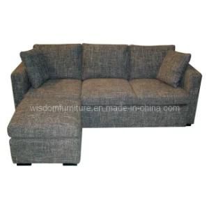 Modern Fabric Reversible Corner Sofa with Ottoman, Living Room Furniture (WD-6408)