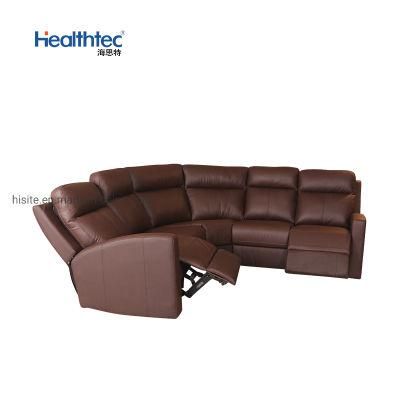 Italia Living Brown Italian Leather Reclining Sofa