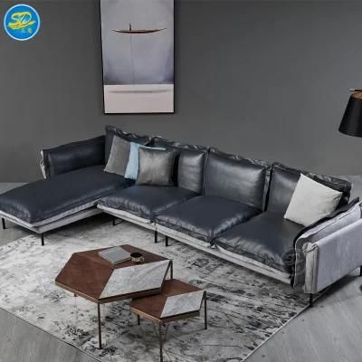 Popular Design Modern Living Room Furniture Genuine Leather Sofa Set