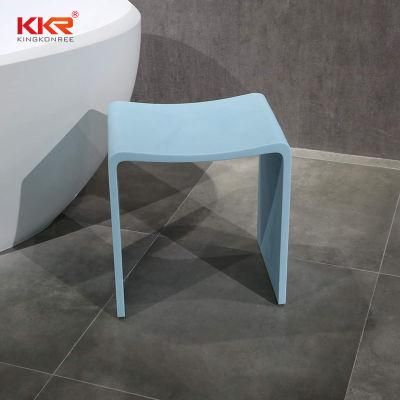 Artificial Stone Solid Surface Decorative Stools Bathroom Shower Stool