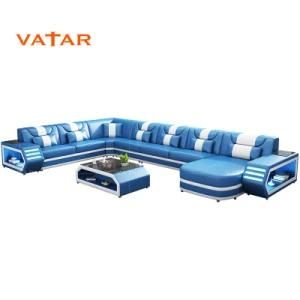 Vatar Modern Latest Living Room Italian Leather Sofa Design Foshan Shunde Furniture Market