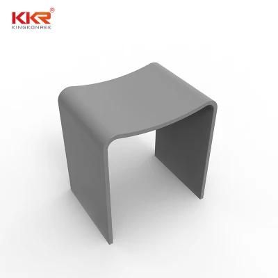 Bathroom Furniture Light Grey Solid Surface Freestanding Shower Stool