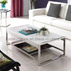 Marble Top Stainless Steel Kd Coffee Table