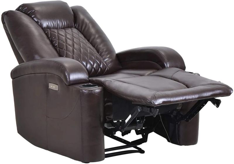 Jky Furniture Leather Home Theater Power Recliner Seating Set with Customerization Functions
