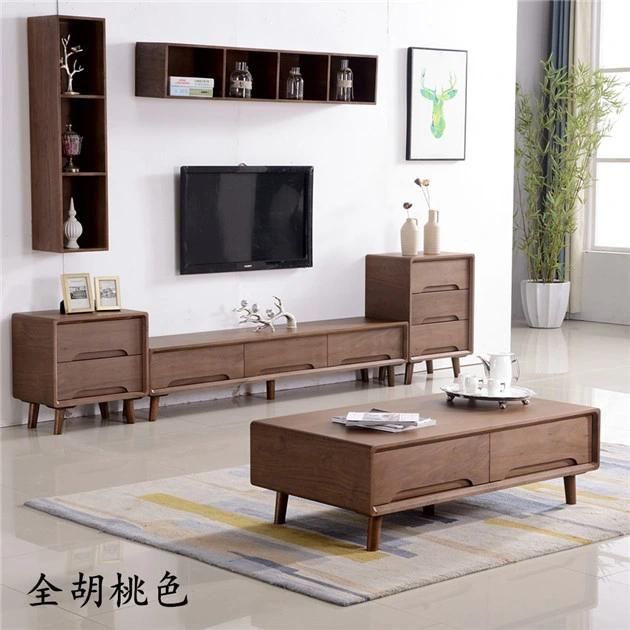 Nordic Solid Wood TV Cabinet Simple Modern Family Living-Room Household