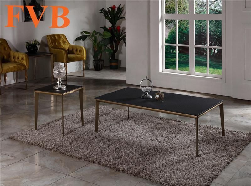 Classical Metal Coffee Table with Antique Bronze Finish Color