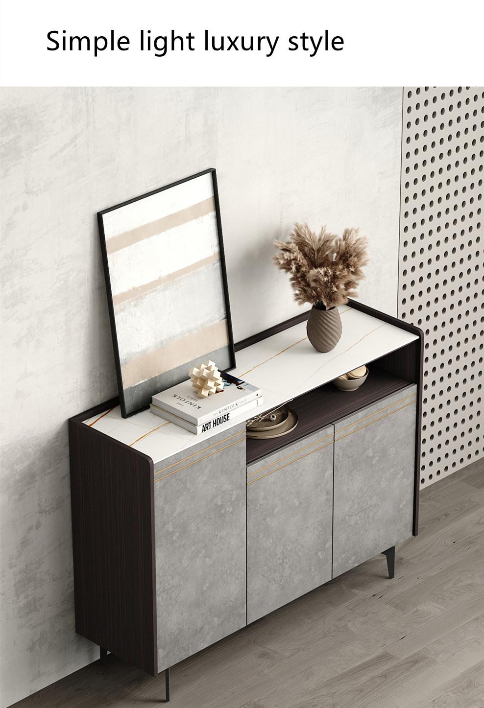 High Quality Log Color Living Room Kitchen Furniture Wooden Storage Cabinet