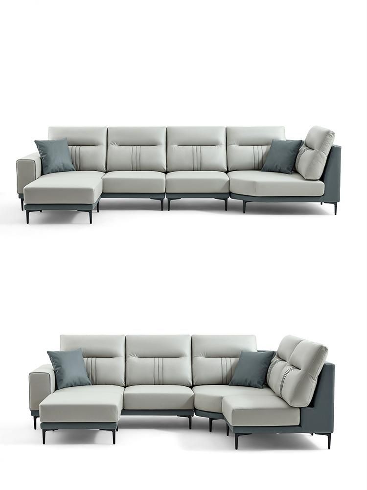 with Armrest Low Back Wooden Genuine Leather American Classic Fabric Sofa