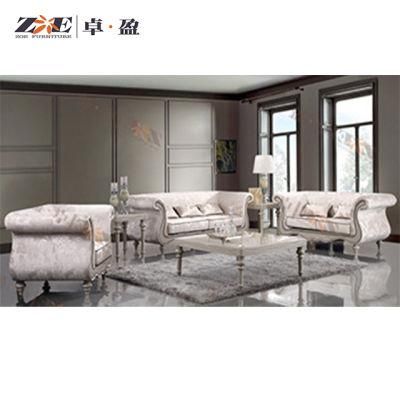 Dubai Living Room Furniture Wooden Fabric Sofa Set