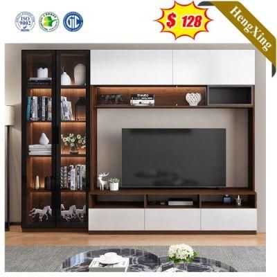 Luxury Modern Home Furniture Wooden TV Unit MDF Melamine Laminated TV Stand Cabinet