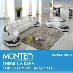 Modern Big White Leather Corner Sofa