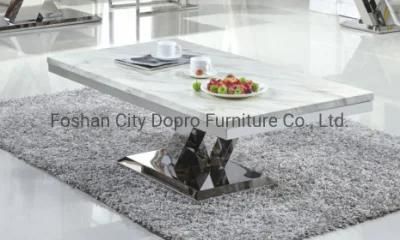 Hot Selling Stainless Steel Coffee Table with Marble Top