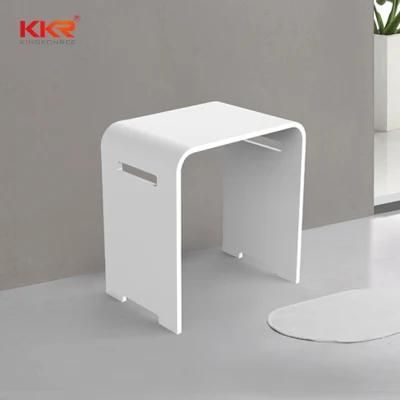 Artificial Resin Stone White Solid Surface Bathroom Vanity Stool
