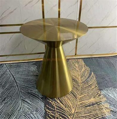 Modern Design Round Top Gold Mirrored Side Table Living Room Furniture