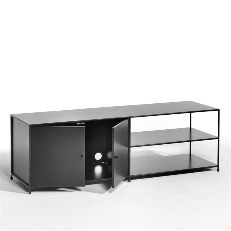 2021 Chinese Modern 3 Layers Black Modern Wood TV Stand