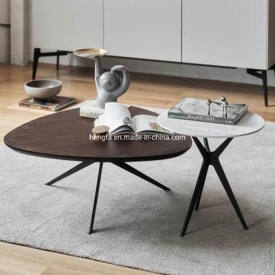 Bedroom Furniture Cheap Unique Simple Solid Wooden MDF Round Coffee Side Table