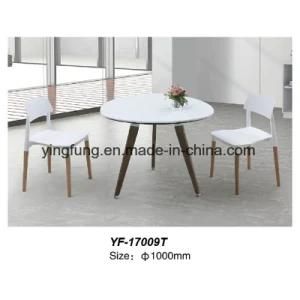 Hot Sales Coffee Tea Table with Round Tempered Glass (YF-T17009T)