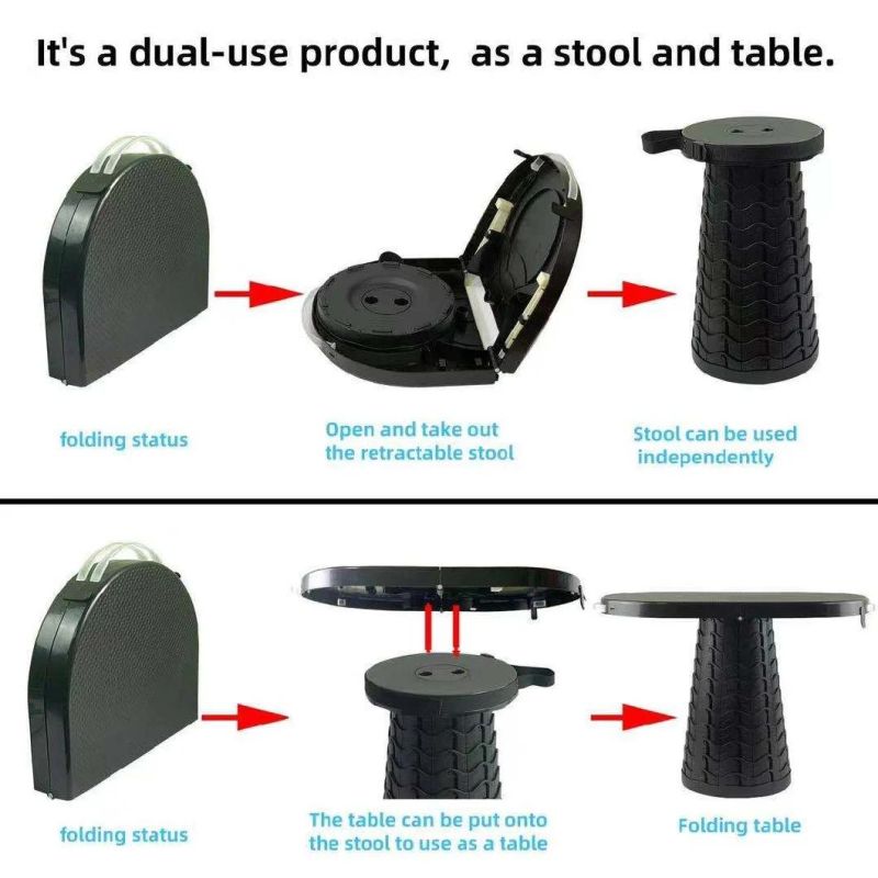 4400mA Large Capacity Power Retractable Folding Table and Stool