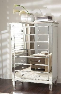 Durable and High Standard Compact Bedroom Mirrored Drawers
