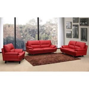 Leather Sofa, Office Sofa, Modern Living Room Sofa (WD-8874)