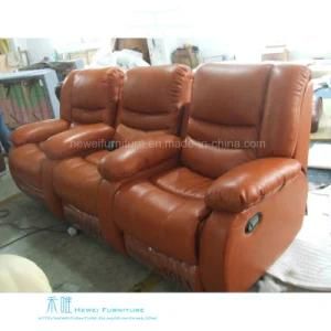 Modern Leather Recliner Sofa for Home Theater (DW-2365-3S)