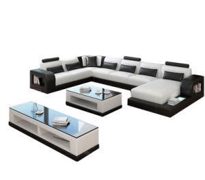 Customized Leather Living Room Corner Combination Sofa/ Hotel Leather Sectional Sofa for Sale