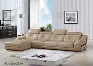 Modern Design Leisure Leather Couch Corner Sectional Living Room Sofa (A27A)