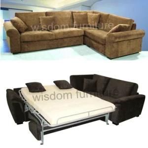 Corner Sofa Bed with Mattress, Living Room Furniture (WD-6402-S)