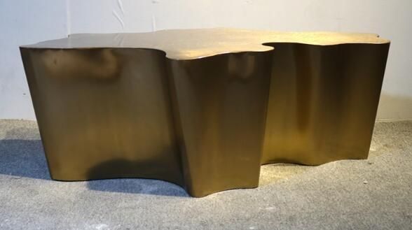 Metal Coffee Table in Bronze Finish with Customized Size Available