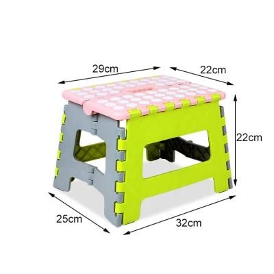 22 High Polka DOT Three-Color Folding Plastic Stool