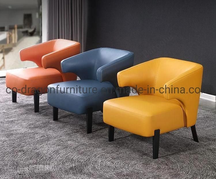 Fashion Living Room Furniture Leather Leisure Sofa Chair with Arm