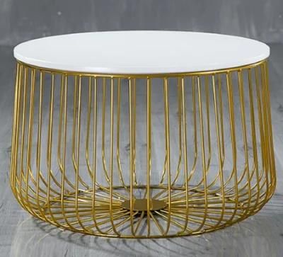 Living Room Furniture Coffee Table with Gold Leg