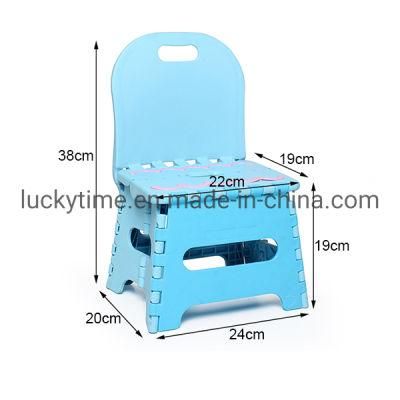 Pattern Folding Plastic Back Chair