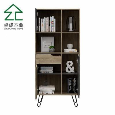 Adjustable MDF Bookshelf Bookcase Modern Wooden Bookcases