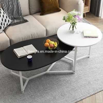 Hotel Modern Metal Furniture Frame Round Marble Side Tea Table