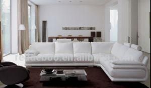 Modern Contemporary White Leather L-Shape Sofa711#
