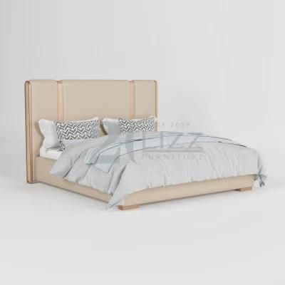 Wooden Wholesale Modern Stylish Leather Platfoma Mattress Bed Luxury Home Bedroom Furniture