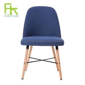Modern Wood Legs Living Room Chair Fabric Leisure Chair