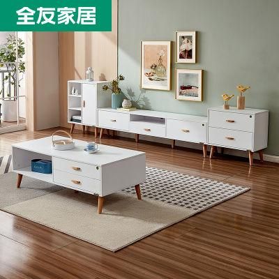 Quanu Dw1005 Living Room Furniture Design Modern Marble Center Coffee Table and TV Stand