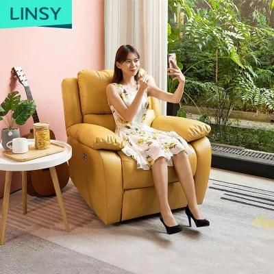 Linsy High Back China Seat Power Recliner Sofa with Armrest