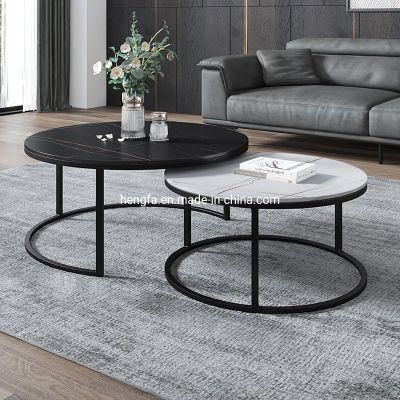 Modern Design Customized Steel Frame Marble Tea Side Table